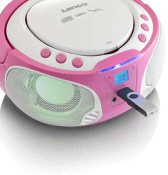 Lenco Radio et lecteur CD SCD-650 Rose