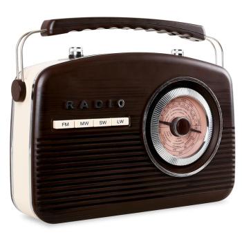 NR-12 Radio cuisine rétro fifties FM AM Marron foncé NR-12 Radio cuisine rétro
