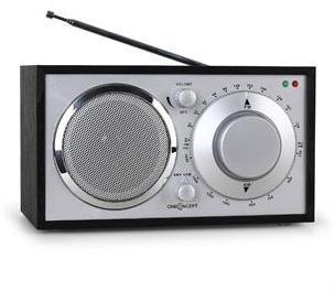 OneConcept Lausanne Radio Vintage FM AUX -noire