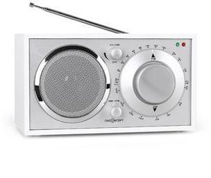 OneConcept Lausanne Radio Vintage FM AUX -blanche