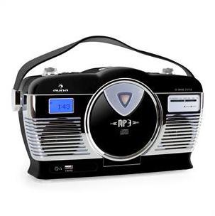 Auna MCP-69 Radio vintage UKW USB CD -noir