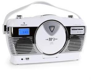 Auna RCD-70 Radio vintage UKW USB CD -blanc