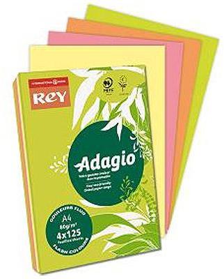 Papier Adagio Flash teinte fluo coloris assortis.