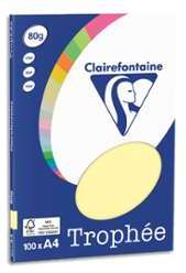 Pochette de 100 feuilles papier couleur TROPHEE 80 Pochette de 100 feuilles papier