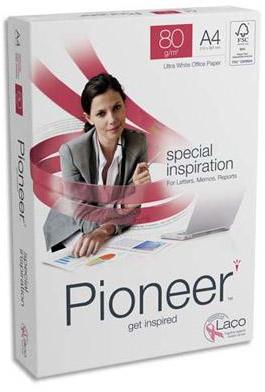 Papier extra-blanc Pioneer, niveau de blancheur CI