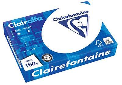 Papier extra-blanc Clairalfa A4 160 g m/2. Ramette