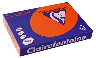 Papier couleur Trophée rouge corail.Papier 80 gram