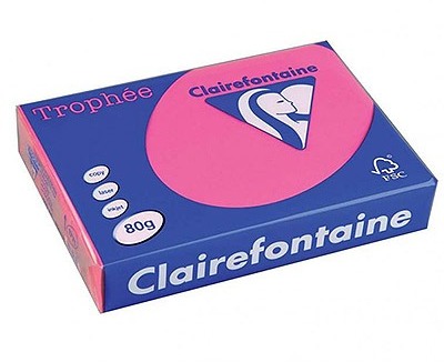 Papier couleur Trophée rose fuschia. Format A4 21