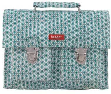 Cartable à bretelles canevas imprimé main Mini Bak