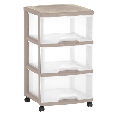 Commode Allibert Eify 3 tiroirs + roulettes
