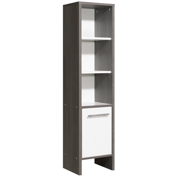 Colonne salle de bain en bois 1 porte 3 niches Hau