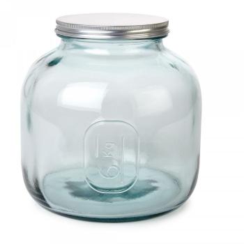Bocal en verre recyclé avec bouchon 6Kg Bocal en verre recyclé avec