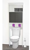 Meuble WC en bois avec 2 portes coulissantes Longueur Meuble WC en bois avec 2 portes