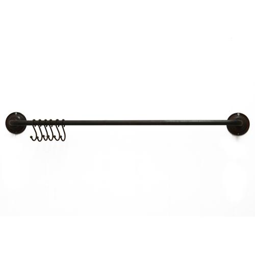 Barre fixe en métal pour cuisine avec 6 crochets I