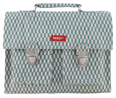 Cartable à bretelles canevas imprimé main Mini Bak