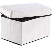 Pouf de rangement blanc Pouf de rangement blanc