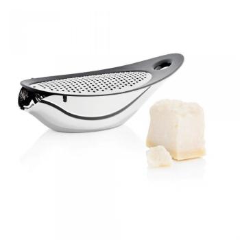 Navetta - Râpe à fromage - argent noir 19 5 x 10 0 Navetta - Râpe à fromage -