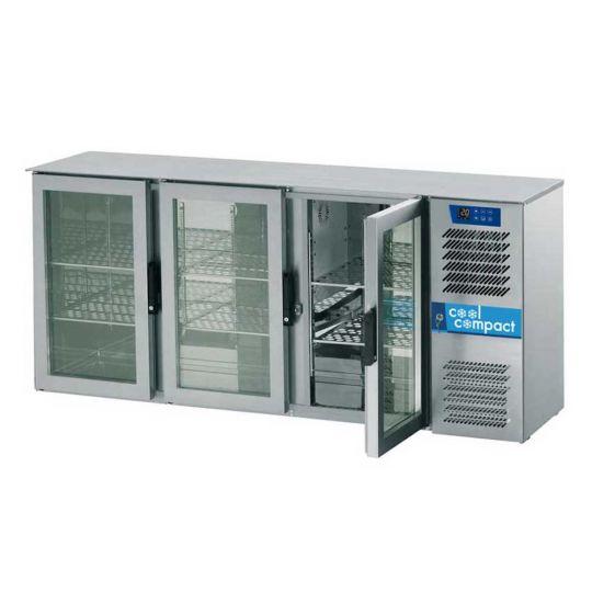 Arrière-bar réfrigéré 3 portes vitrées COOL COMPAC