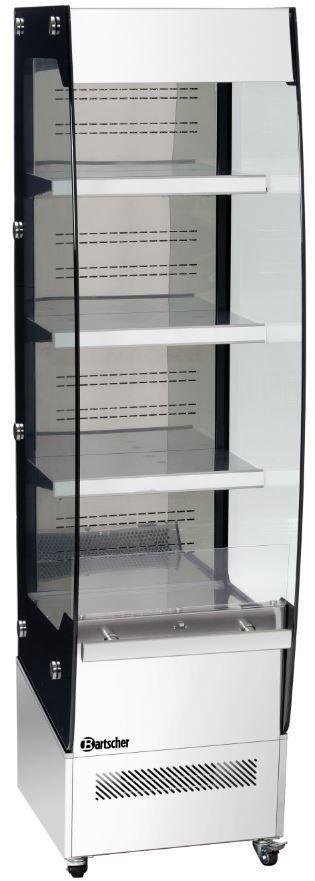 Vitrine Réfrigérée Inox - 220 Litres - Avec Vitre