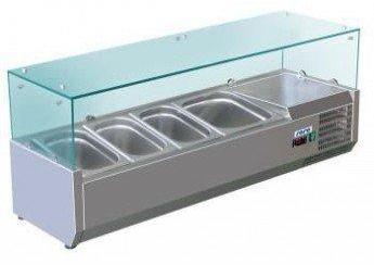Présentoir Saladette INOX 5x 1/4GN 1200x335x435(h)