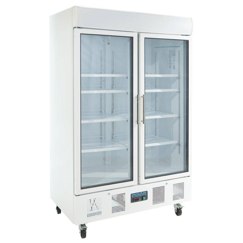Vitrine Réfrigérée De Présentation Blanc + 2 Porte