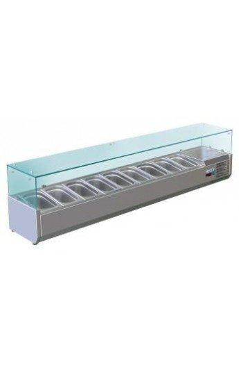 Présentoir Saladette INOX 5x 1/2GN 2000x335x435(h)