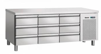 Comptoir Réfrigéré Inox - 9 Tiroirs - Froid Ventil