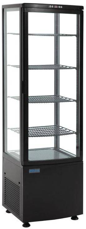 Vitrine Réfrigérée Noire + Portes Incurvées - 235