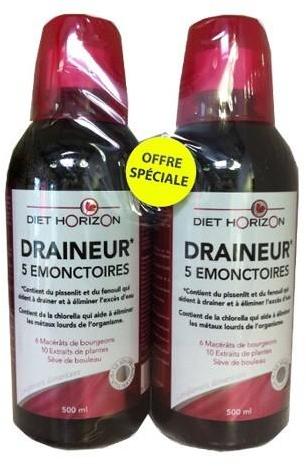 Sante Verte Draineur Nature 5 Emonctoires 500ml Sante Verte Draineur Nature 5 Emonctoires 500ml