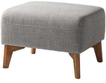 Pouf repose-pieds Bora II Tissu - Tissu Milan Gris