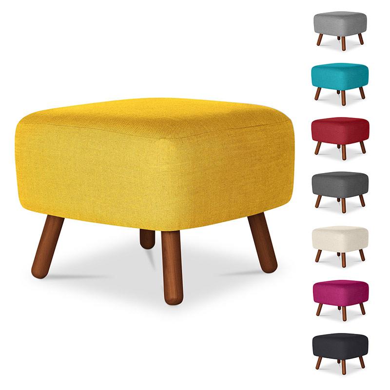 Repose-pied style scandinave Jonah - Tissu multico