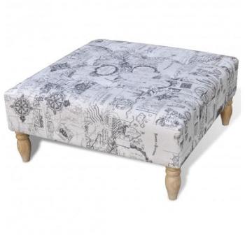 VidaXL Pouf/Repose-pieds Ottoman carré 80 x 38,5 c