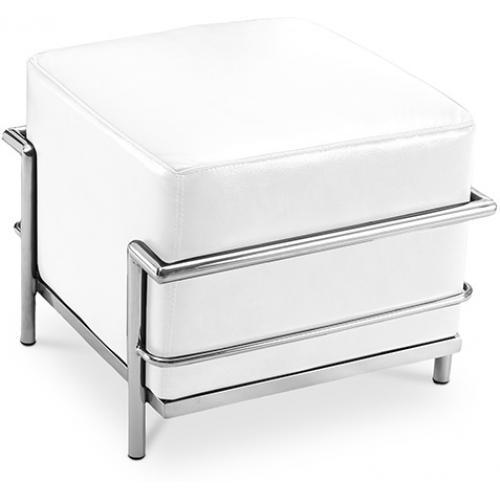 Repose-pied (Ottoman) Kart3 - Simili Cuir Blanc