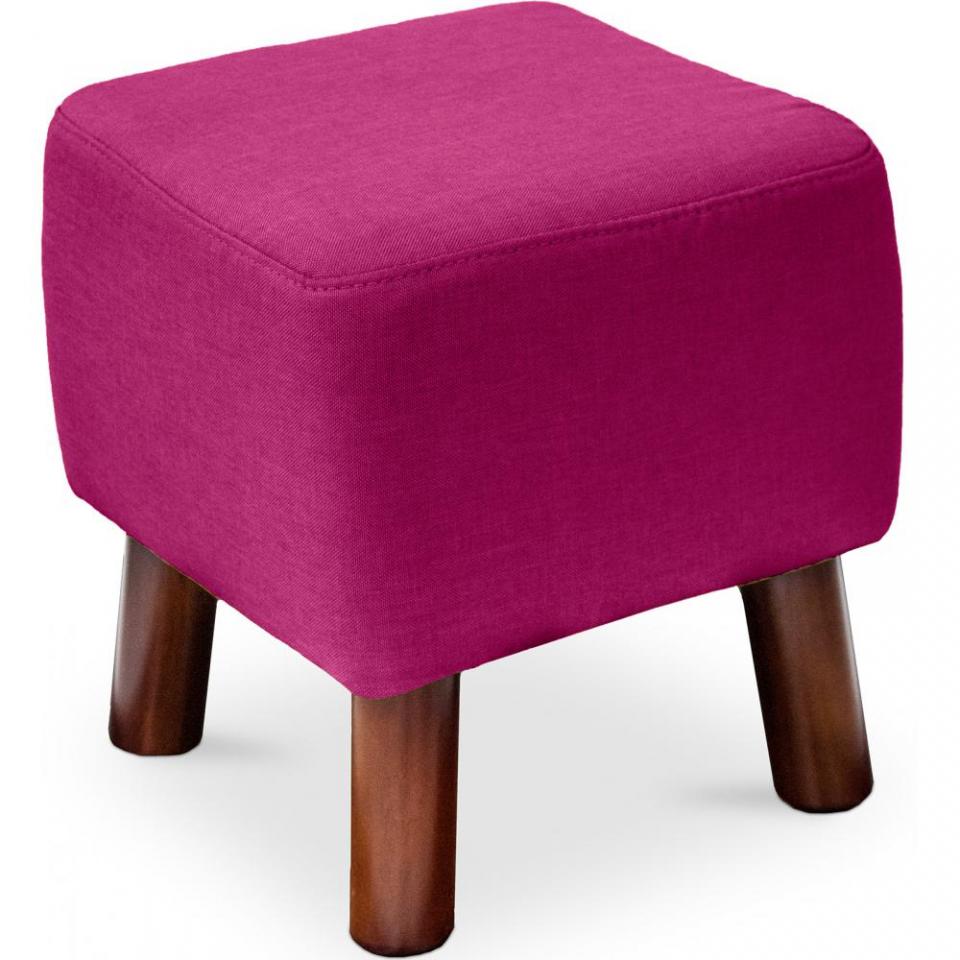 Repose-pied style scandinave Jonah - Tissu Fuchsia