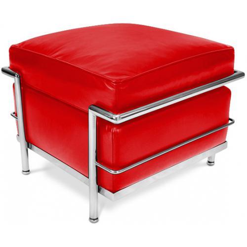 Repose-pied (Ottoman) Kart2 - Simili Cuir Rouge
