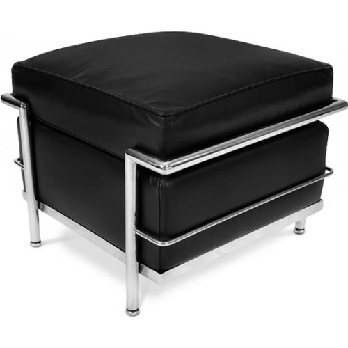 Repose-pied (Ottoman) Kart2 - Cuir Premium Noir