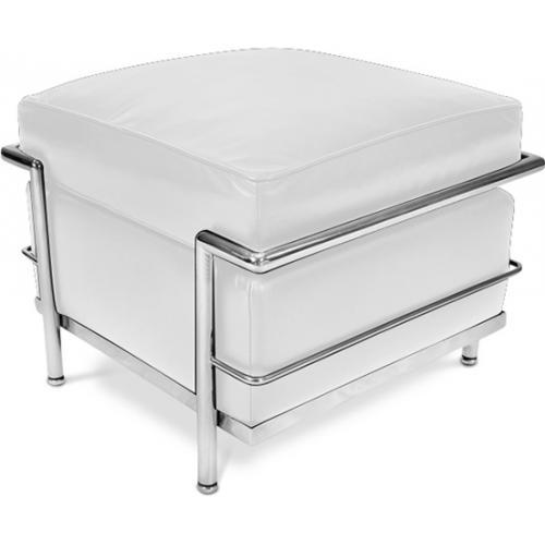 Repose-pied (Ottoman) Kart2 - Cuir Premium Blanc