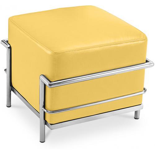 Repose-pied (Ottoman) Kart3 - Simili Cuir Jaune