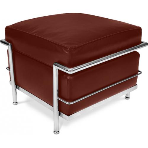 Repose-pied (Ottoman) Kart2 - Cuir Premium Chocola