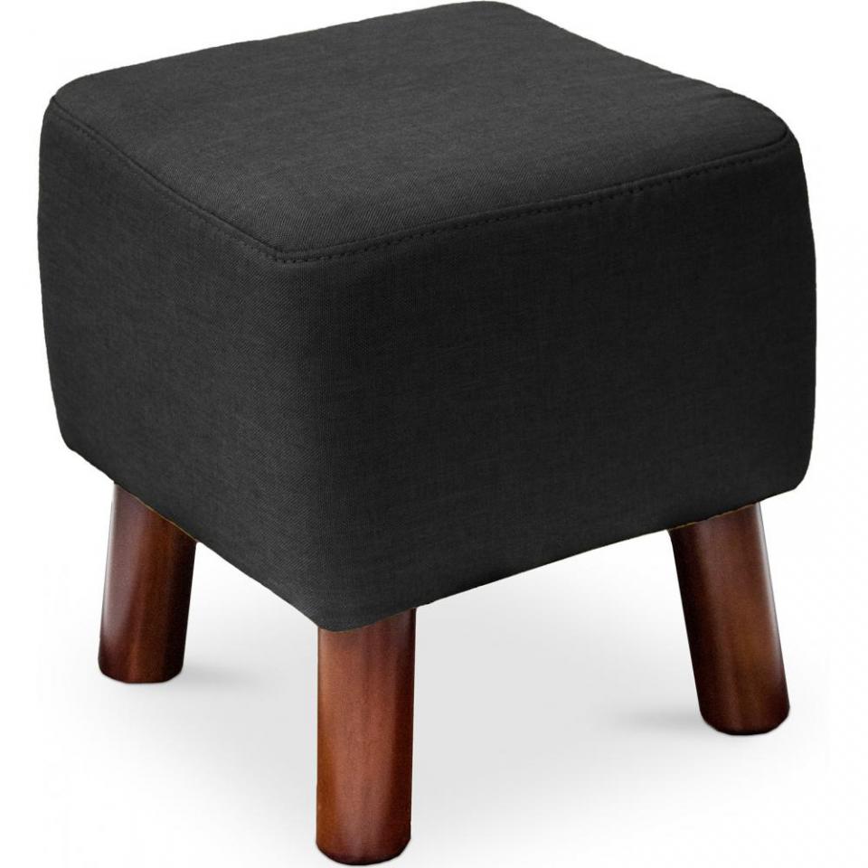 Repose-pied style scandinave Jonah - Tissu Noir