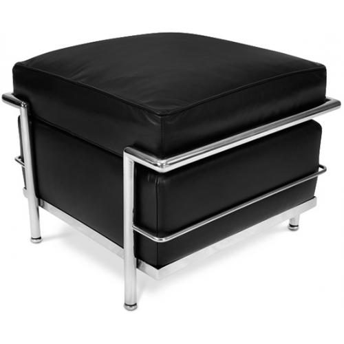 Repose-pied (Ottoman) Kart2 - Simili Cuir Noir