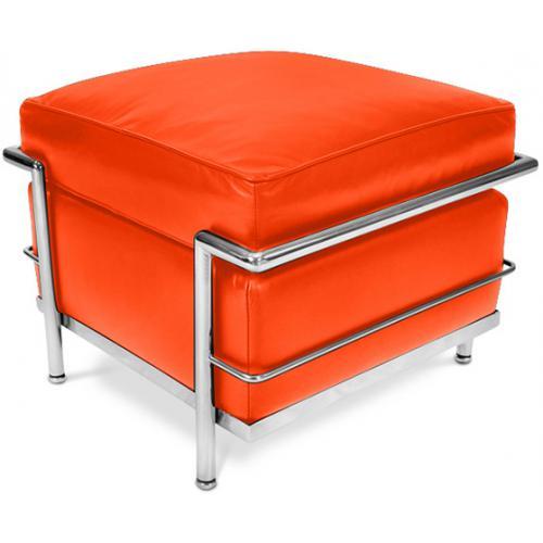 Repose-pied (Ottoman) Kart2 - Simili Cuir Orange