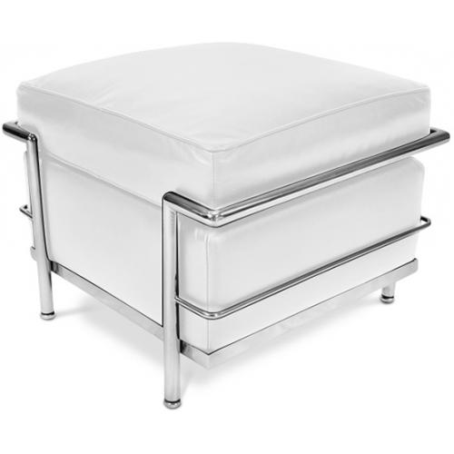 Repose-pied (Ottoman) Kart2 - Simili Cuir Blanc