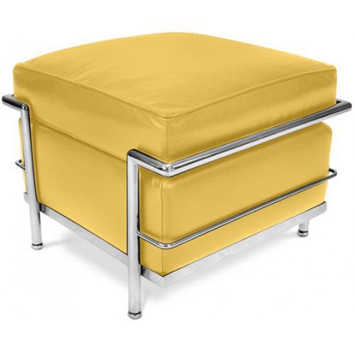 Repose-pied (Ottoman) Kart2 - Simili Cuir Jaune