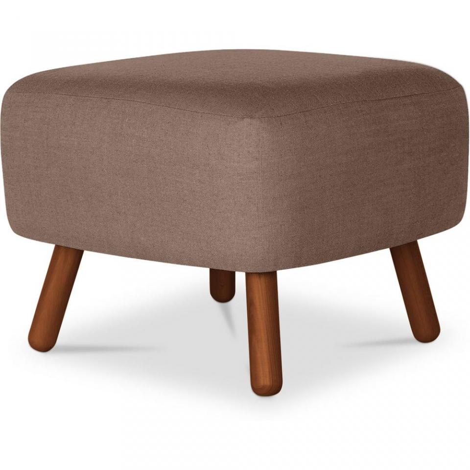 Repose-pied style scandinave Jonah - Tissu Marron