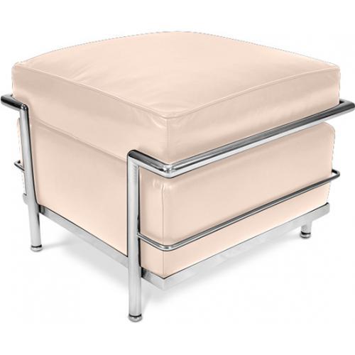 Repose-pied (Ottoman) Kart2 - Cuir Premium Ivoire