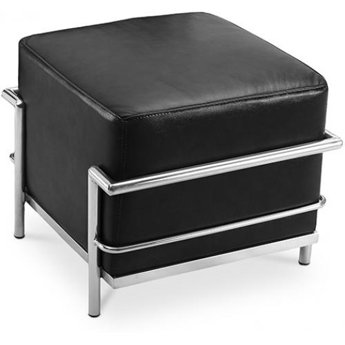 Repose-pied (Ottoman) Kart3 - Simili Cuir Noir