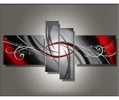Tableau abstrait rouge Gaya
