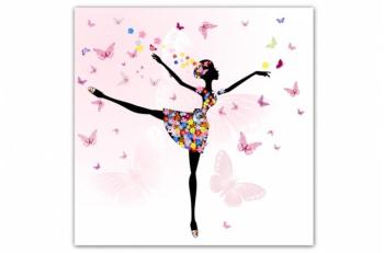 Tableau enfant Fée Danseuse 60X60 cm Declikdeco