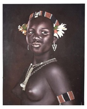 Cadre visuel buste de femme africaine Cadre visuel buste de femme